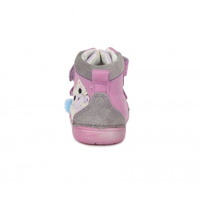 D.D. step dievčenská detská celokožená obuv A066-732B Mauve